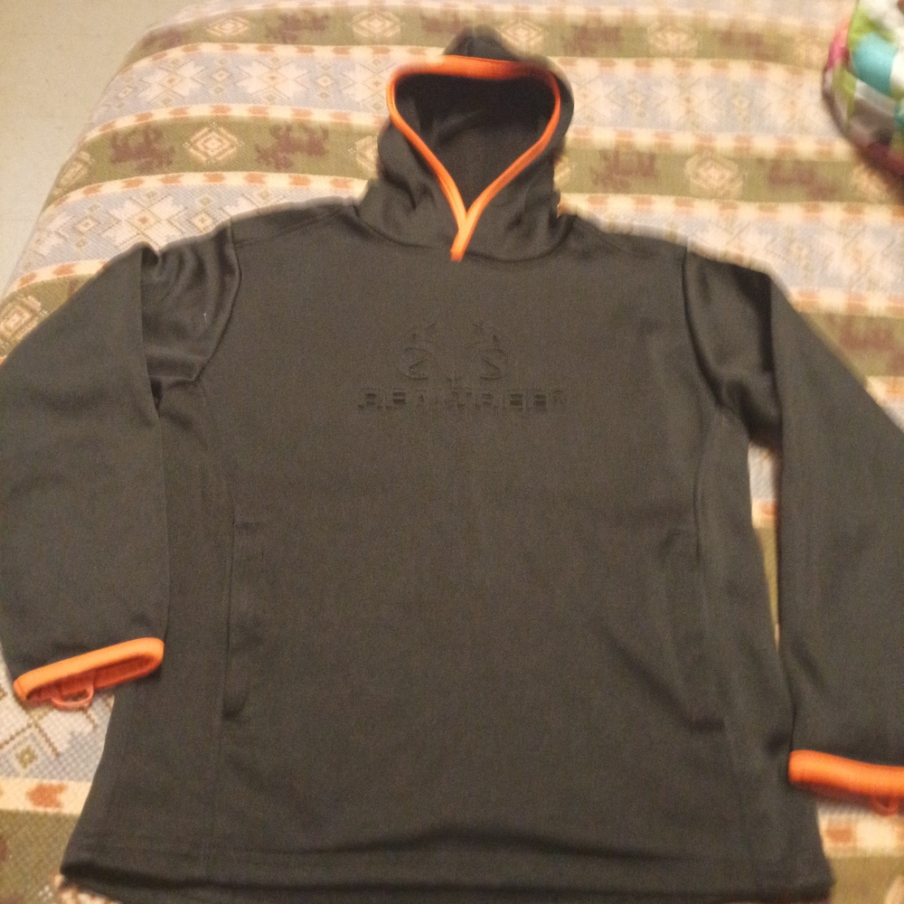 Kids Black and Orange Hooded Jacket